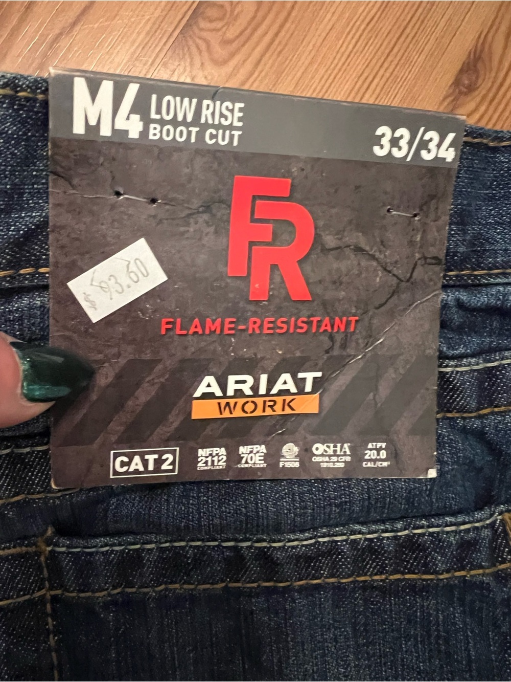 NWT Ariat Dark Blue Low-Rise Bootcut Flame-Resistant Jeans